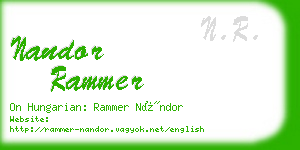 nandor rammer business card